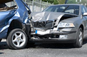 Two cars crashed