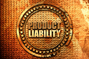 product liability, 3D rendering, grunge metal stamp