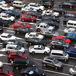 New Jersey traffic jam and car accident